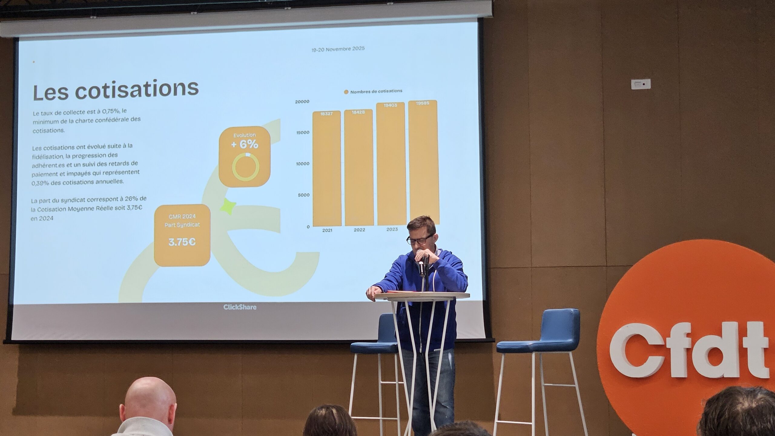 Stéphane Lesavre présente le bilan financier